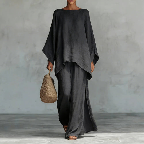 Relaxed Linen-Blend Two-Piece Set