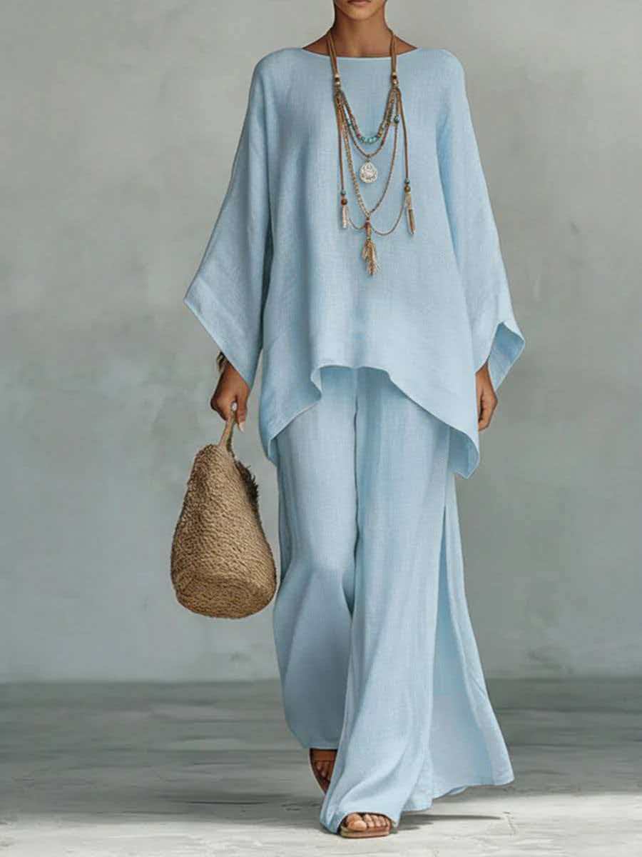 Relaxed Linen-Blend Two-Piece Set