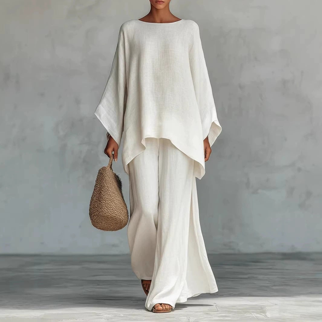 Relaxed Linen-Blend Two-Piece Set
